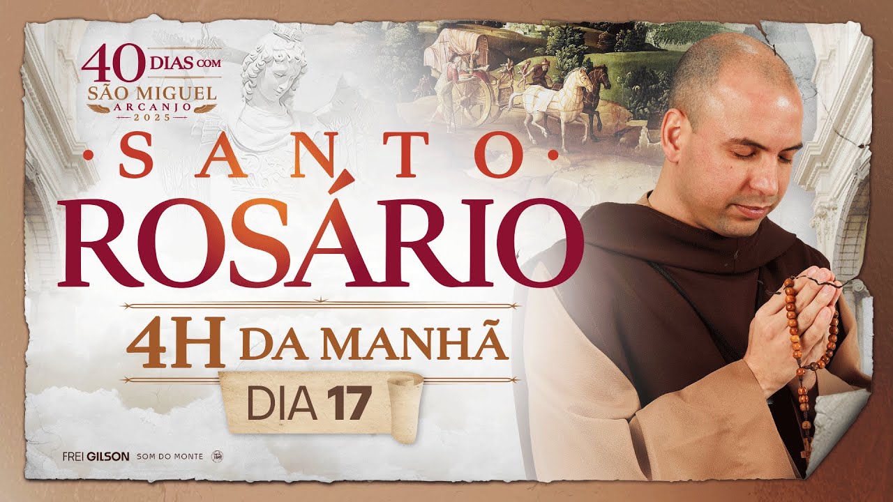 Santo Rosário | 40 Dias com São Miguel Arcanjo 2025 | 03:40 | 02/09 | 17° Dia | Live Ao vivo