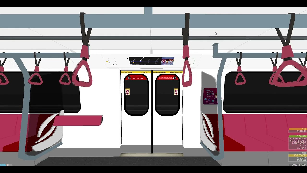 OpenBVE Alstom Movia R151 825/826 From AE4 East Harbour To AE1 Stadium