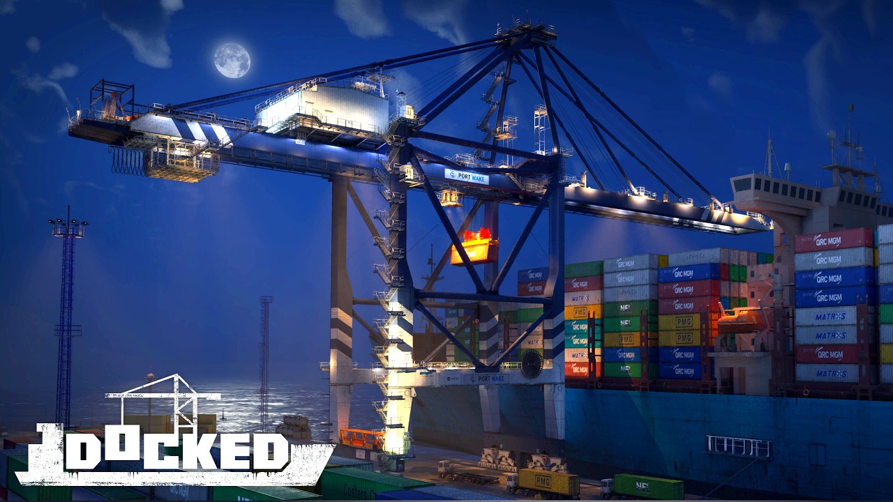 Harbor Machinery Simulator 🚧 Docked 👷‍♂️  Episode 1 🚧 4k Max Settings