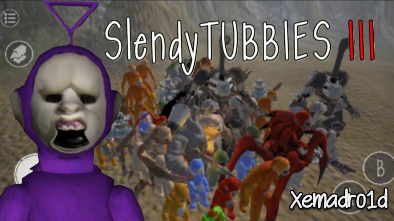Играю в эпичные битвы в песочнице Slendytubbies 3!