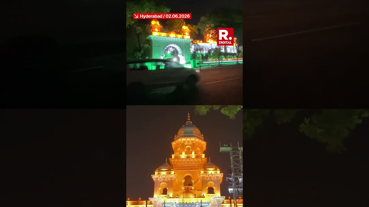 Telangana Formation Day: Assembly, Secretariat Lit Up In Tricolour