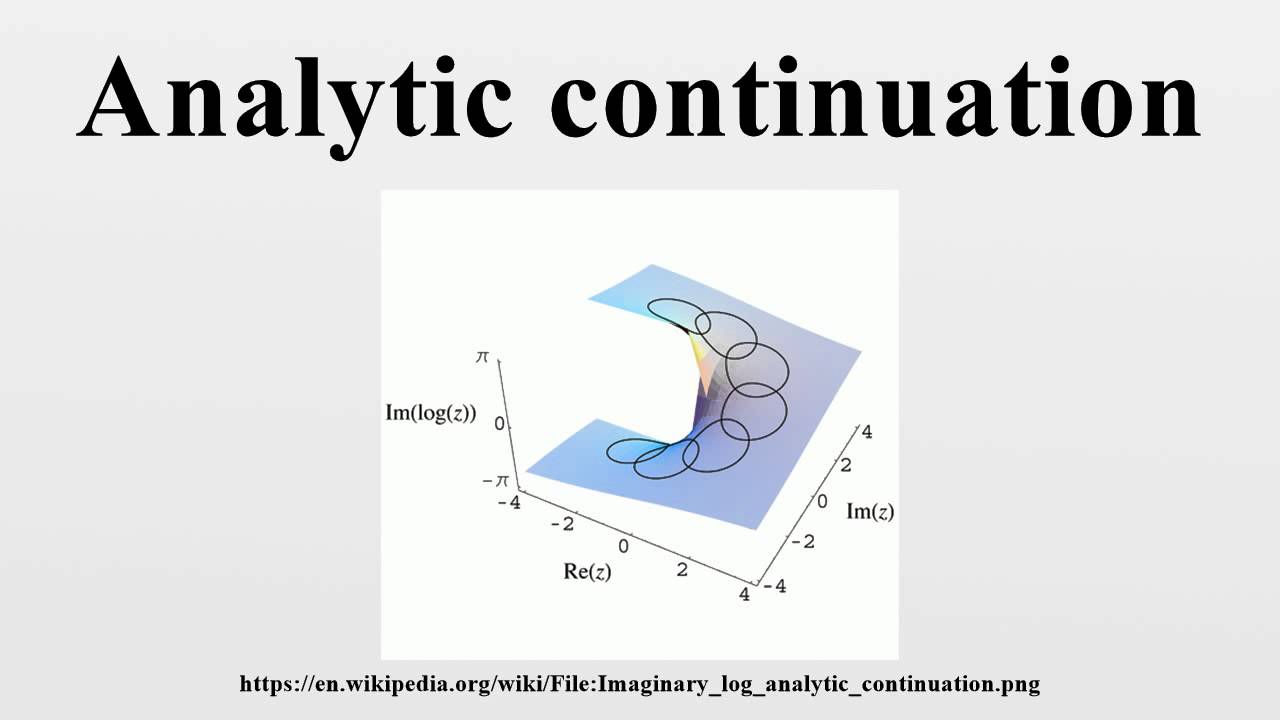Analytic continuation