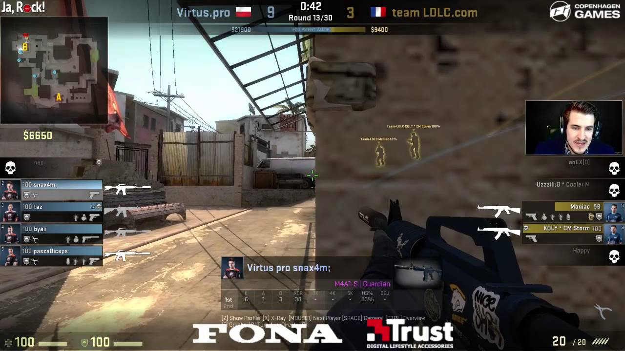 Virtus.pro vs LDLC de_mirage | CPH Games półfinał | komentuje izak