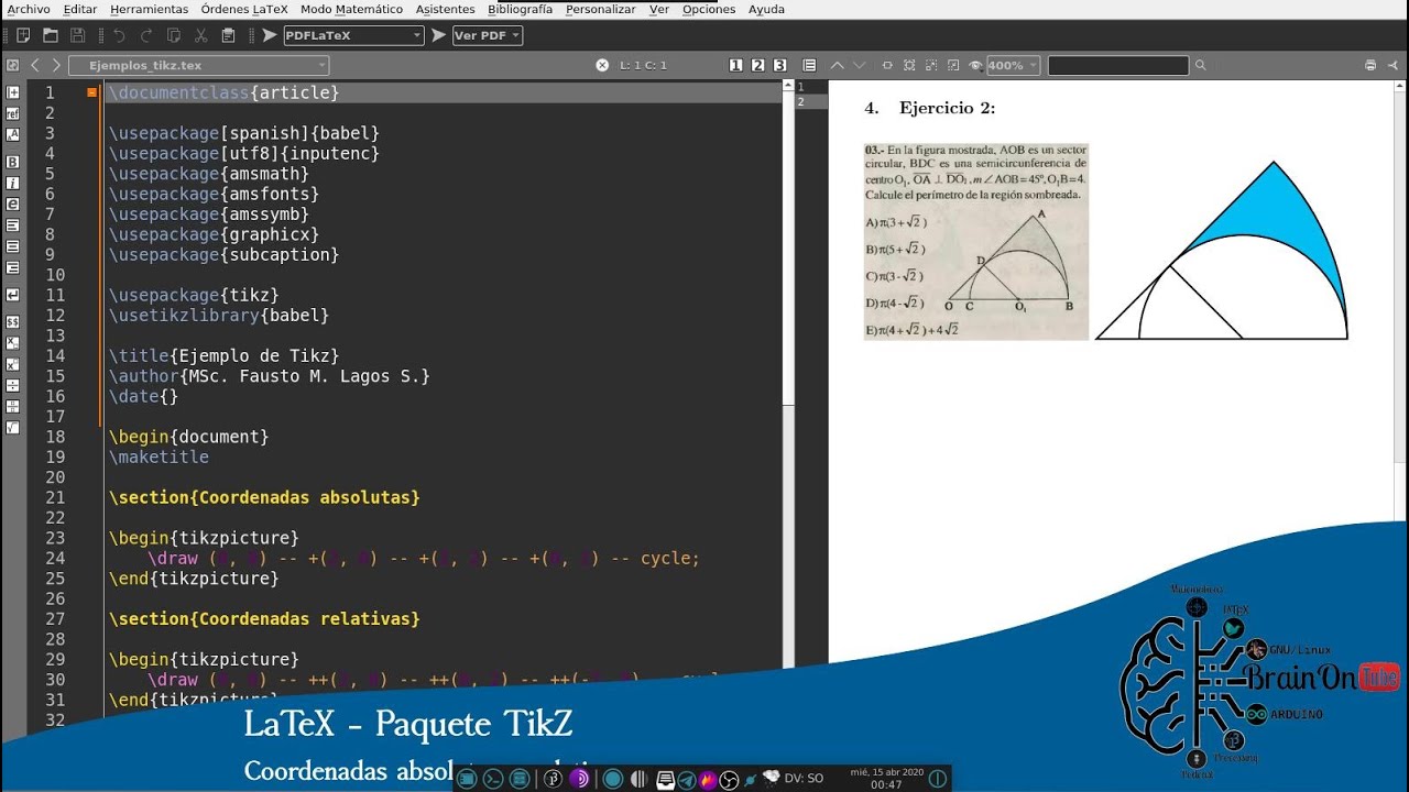 TikZ Tutorial 2: Coordenadas Absolutas y Relativas