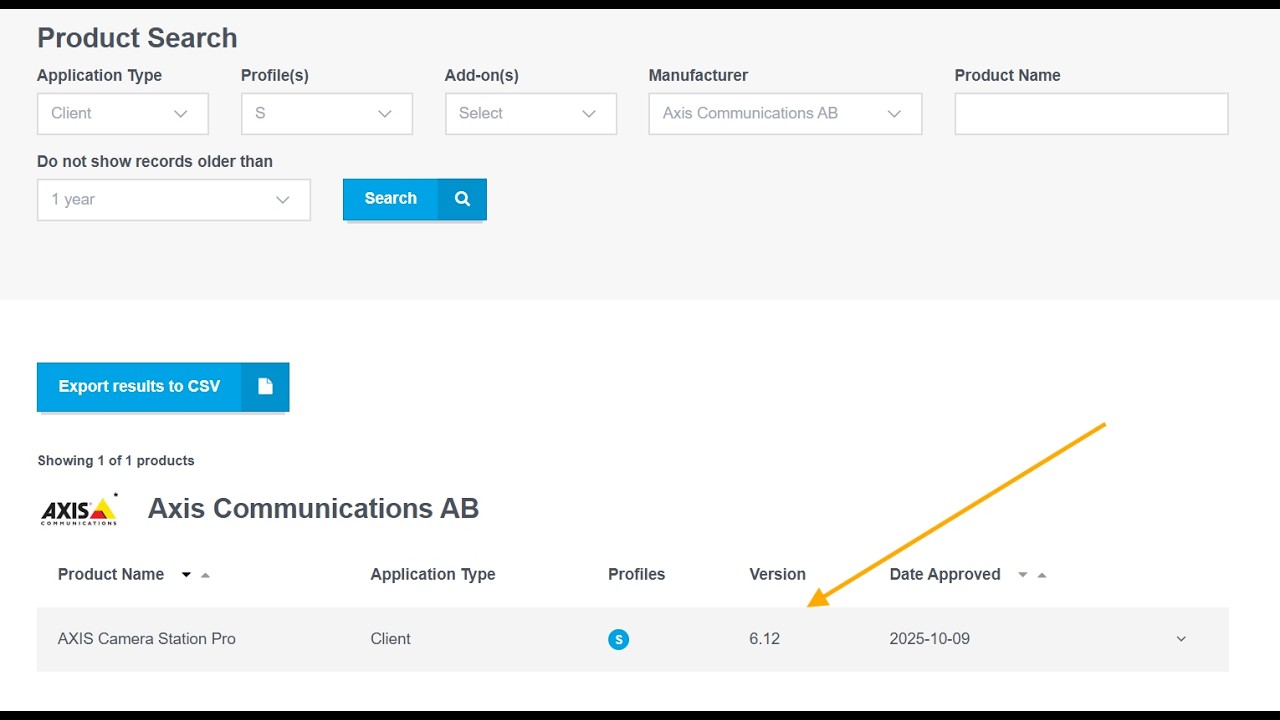 AXIS Camera Station Pro is now ONVIF profile S compliant.