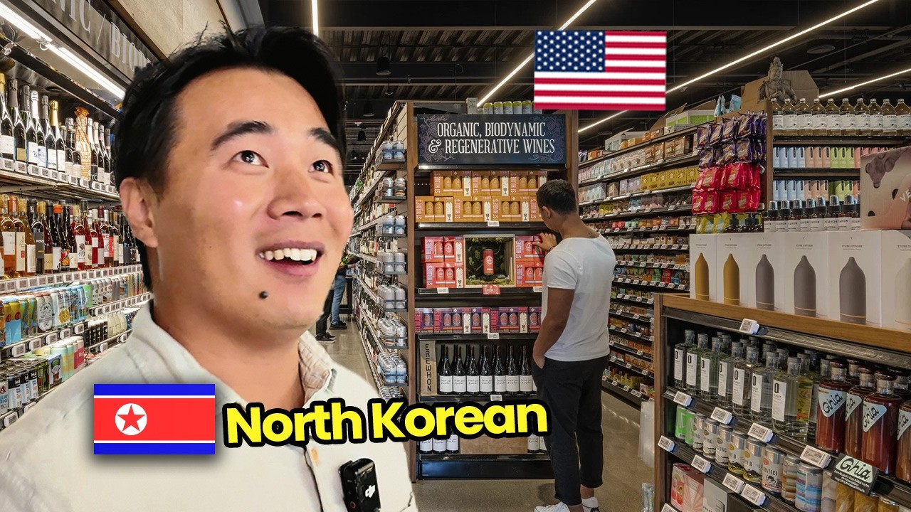 North Korean first time visits a US grocery store