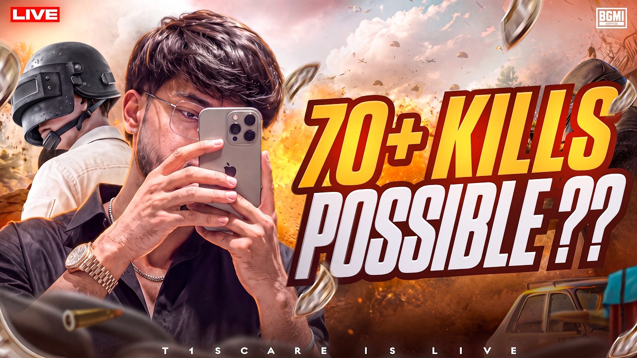 70+ kills Solo Vs Squad Gameplay | BGMI LIVE T1SCARE BGMI IPAD PRO M4 #BGMI #BGMILIVE