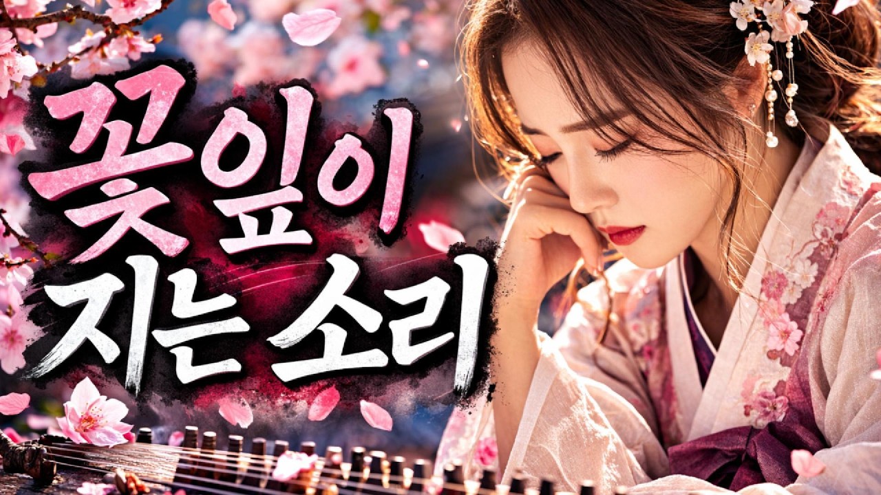 꽃잎이 지는 소리 🌸 세월을 노래한 애절한 한국 트로트 발라드 | 가야금 해금 감성 발라드 | 슬픈 사랑 노래
