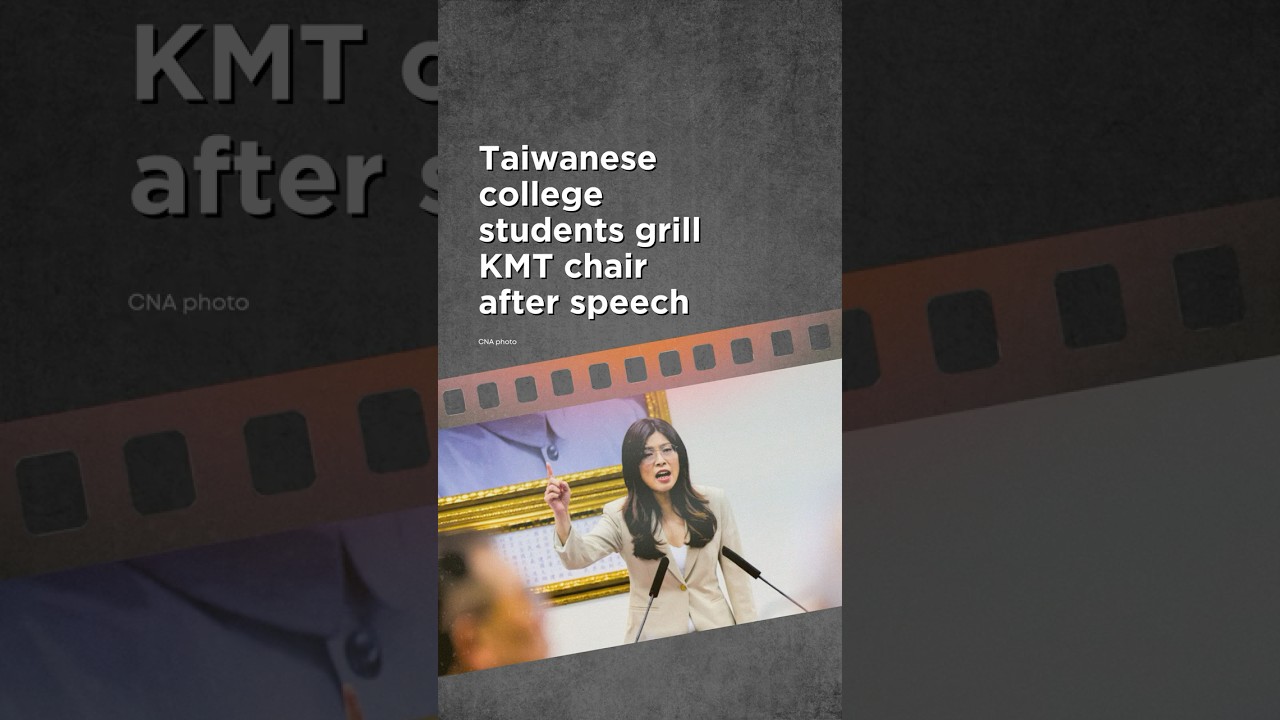 Taiwanese college students grill KMT chair after speech
