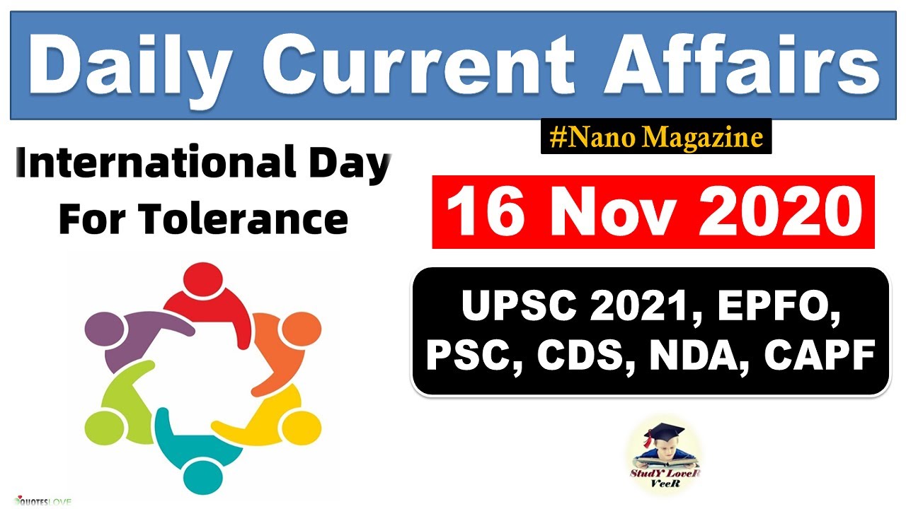 Daily Current Affairs 16 November 2020 | The Hindu | PIB News | Nano Magazine by Veer | UPSC, EPFO