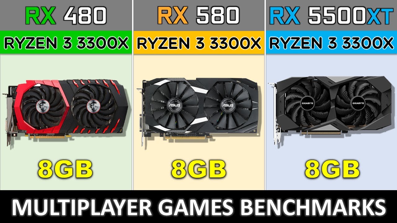RX 480 vs RX 580 vs RX 5500 XT Benchmarks in Online/Multiplayer Games