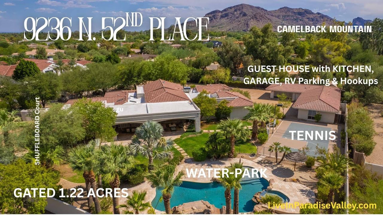 9236 N. 52nd Place Paradise Valley, AZ Just $5,395,000 Cherokee Corridor