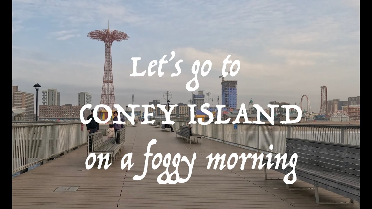 [4K]Cycling from Jackson Heights to Coney Island on a foggy morning