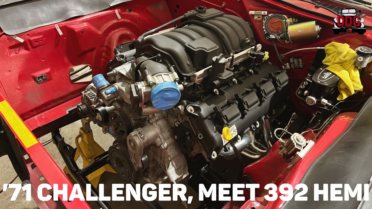 Замена двигателя Hemi 392 на Dodge Challenger 1971 года! Рецепт, модификации шасси и многое другое!
