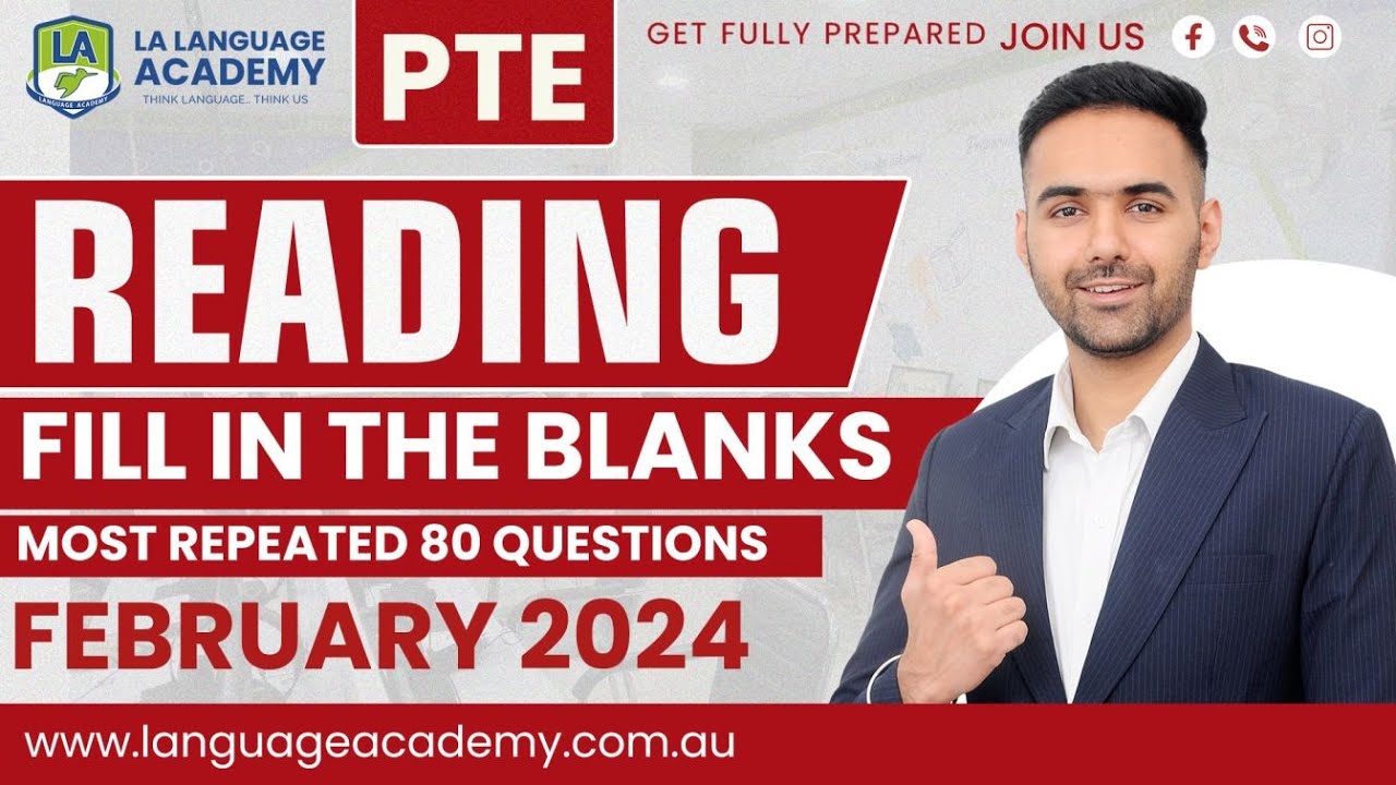 PTE Reading Fill in the Blanks | February 2024 Exam Predictions | Language Academy PTE