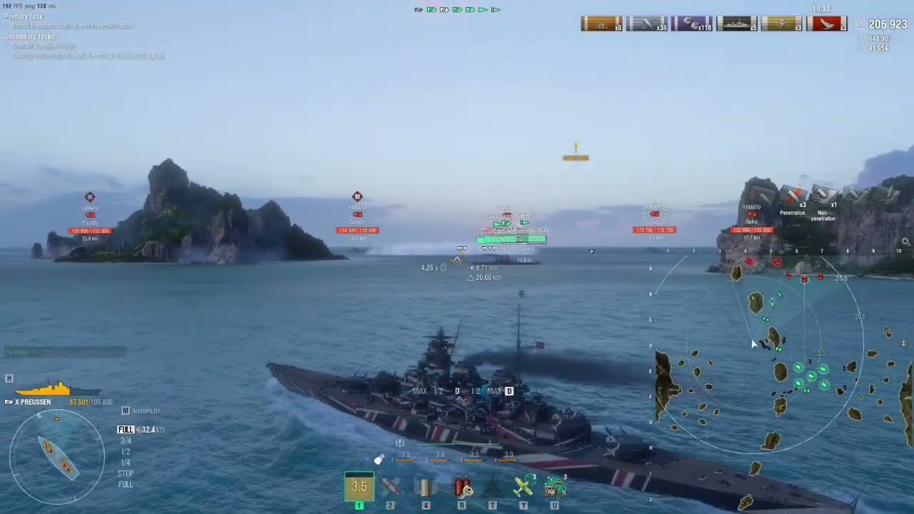 WOWS : Preussen 18 seconds Reload