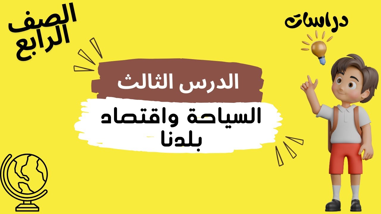 السياحة و اقتصاد بلدنا  _ دراسات _ الصف الرابع  _ الترم ال2 _  الوحدة الثانية  _ الدرس الثالث  _2025
