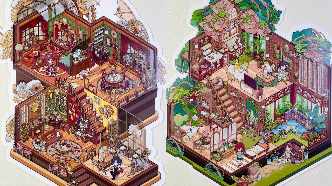 [ASMR]DIY a forest villa, mechanical mansion