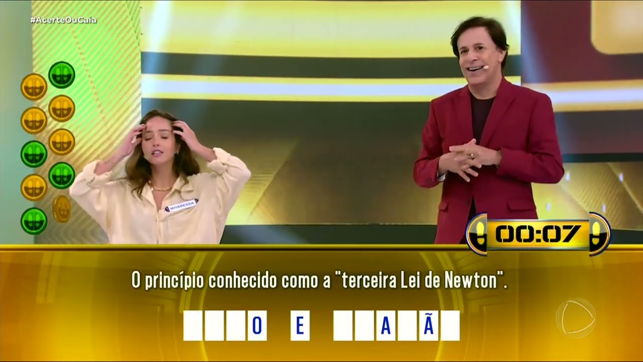 No Desafio Final, Mharessa não acerta as dez perguntas, perde tudo e cai no buraco | Acerte ou Caia!