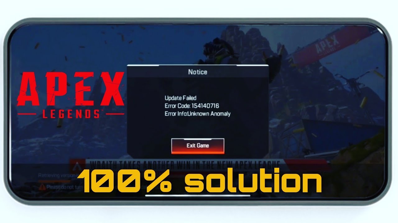 Apex Legends Mobile Update Failed Error code 154140716 😥😥 I'll give you 100% Solution in Hindi 😃😃