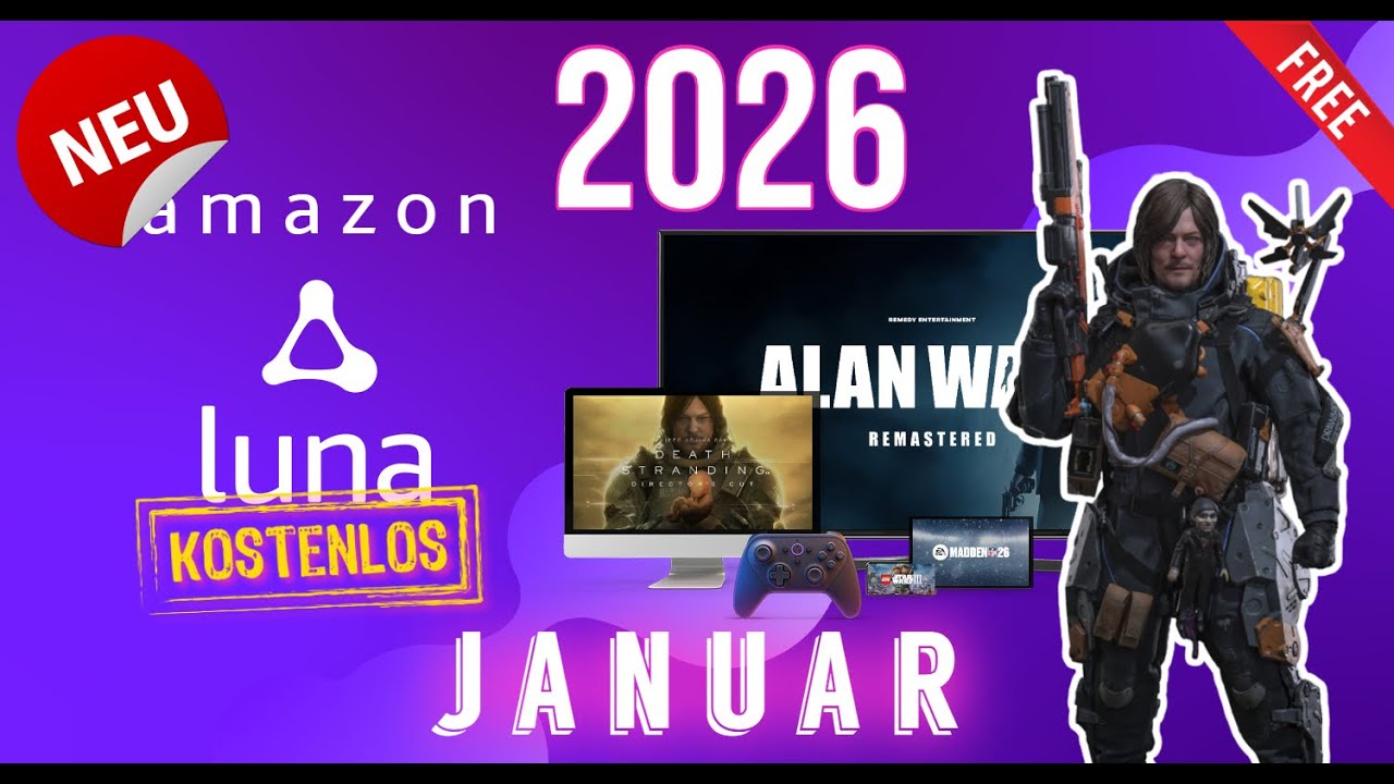 Neu auf LUNA im Prime Abo: Alan Wake, Madden 26 im Januar | Live Test | German Deutsch 