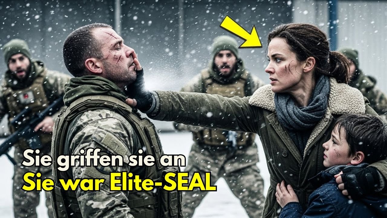 Sie griffen sie vor ihrem Sohn an – zu spät merkten sie, sie war eine Elite-SEAL-Sniperin.