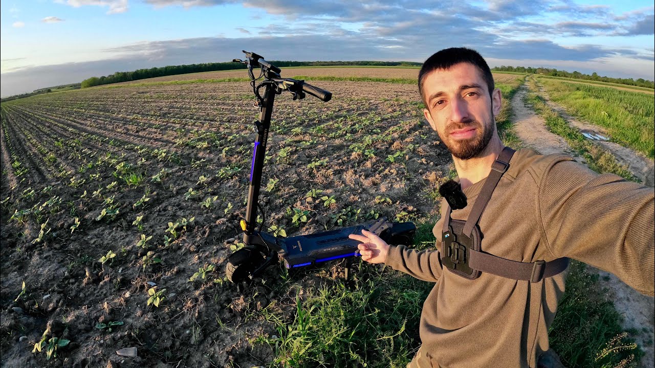 OFF ROAD CU TROTINETA AUSOM DT2 PRO + CUM ARATĂ CULTURA DE FLOAREA SOARELUI