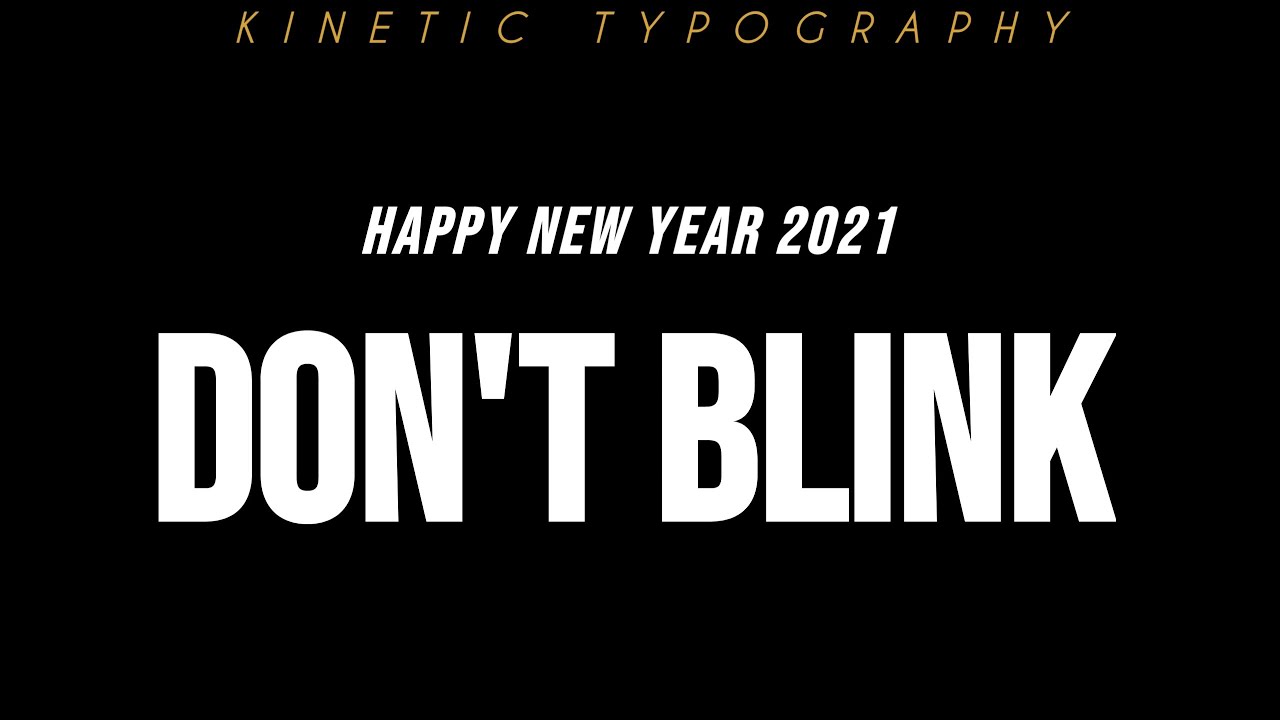 Apple Don't Blink  Kinetic Typography in Kinemaster | Happy New Year 2021 | This will blow your mind