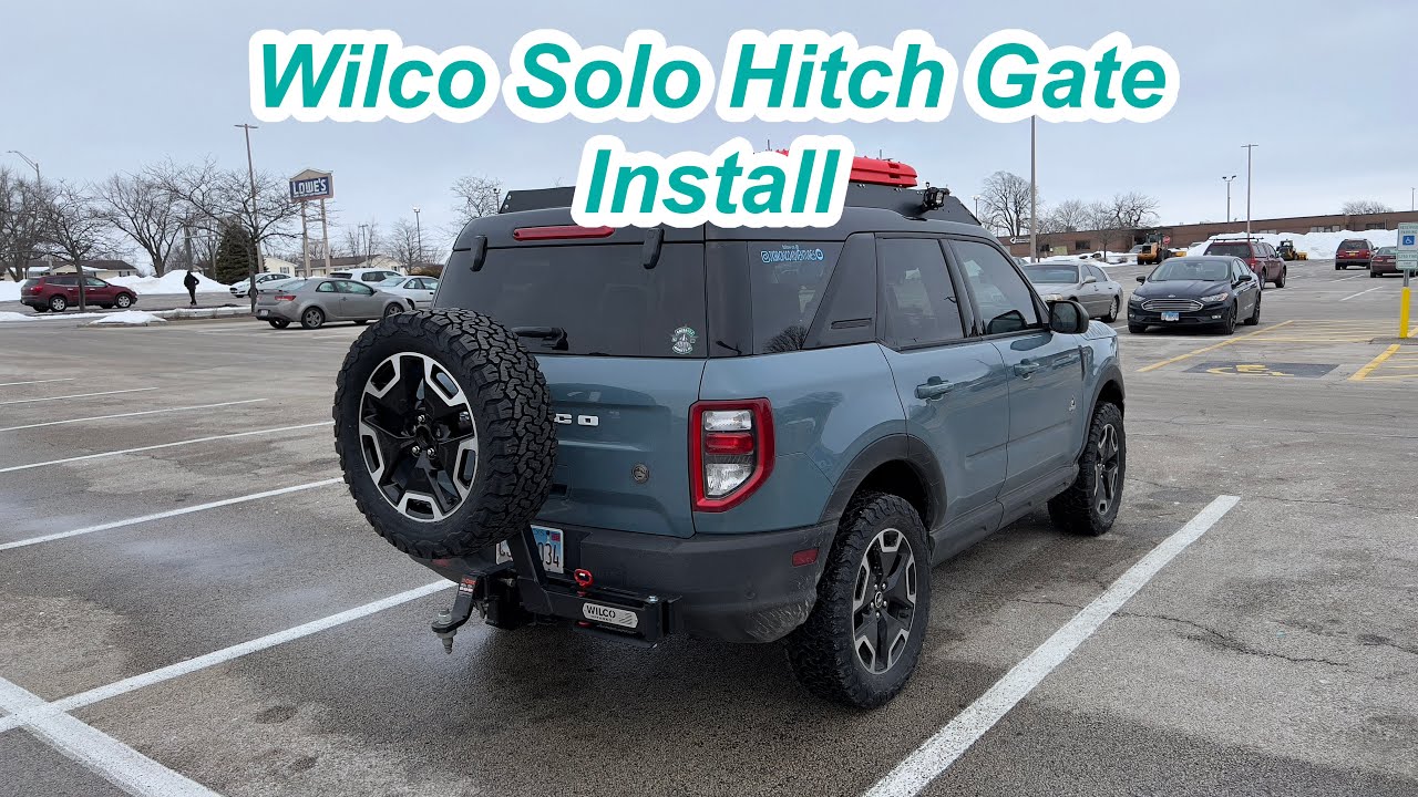 Lifted Bronco Sport Gets Wilco Solo Hitch Gate High Clearance for Full Size Spare