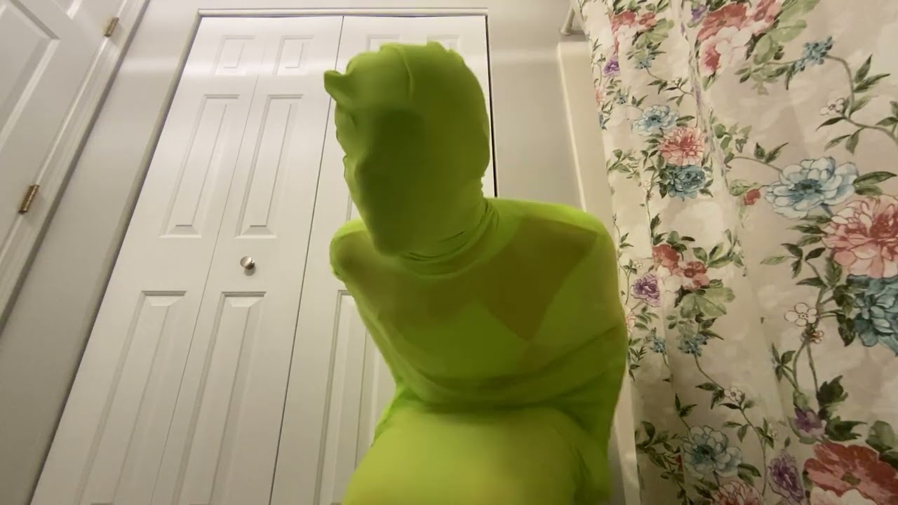 Stuck and trapped inside a mummy zentai suit and a morph suit 