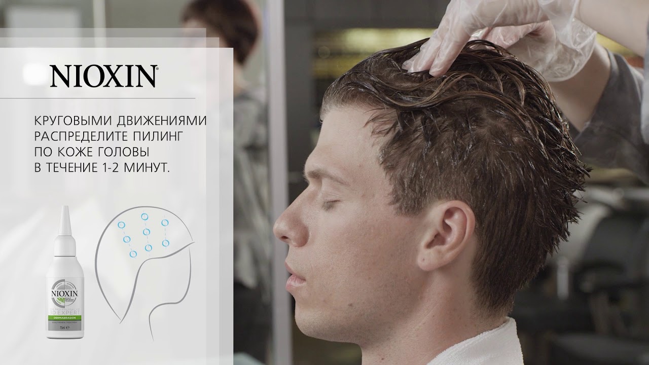 Мужской уход - регенерирующий пилинг для кожи головы от Nioxin