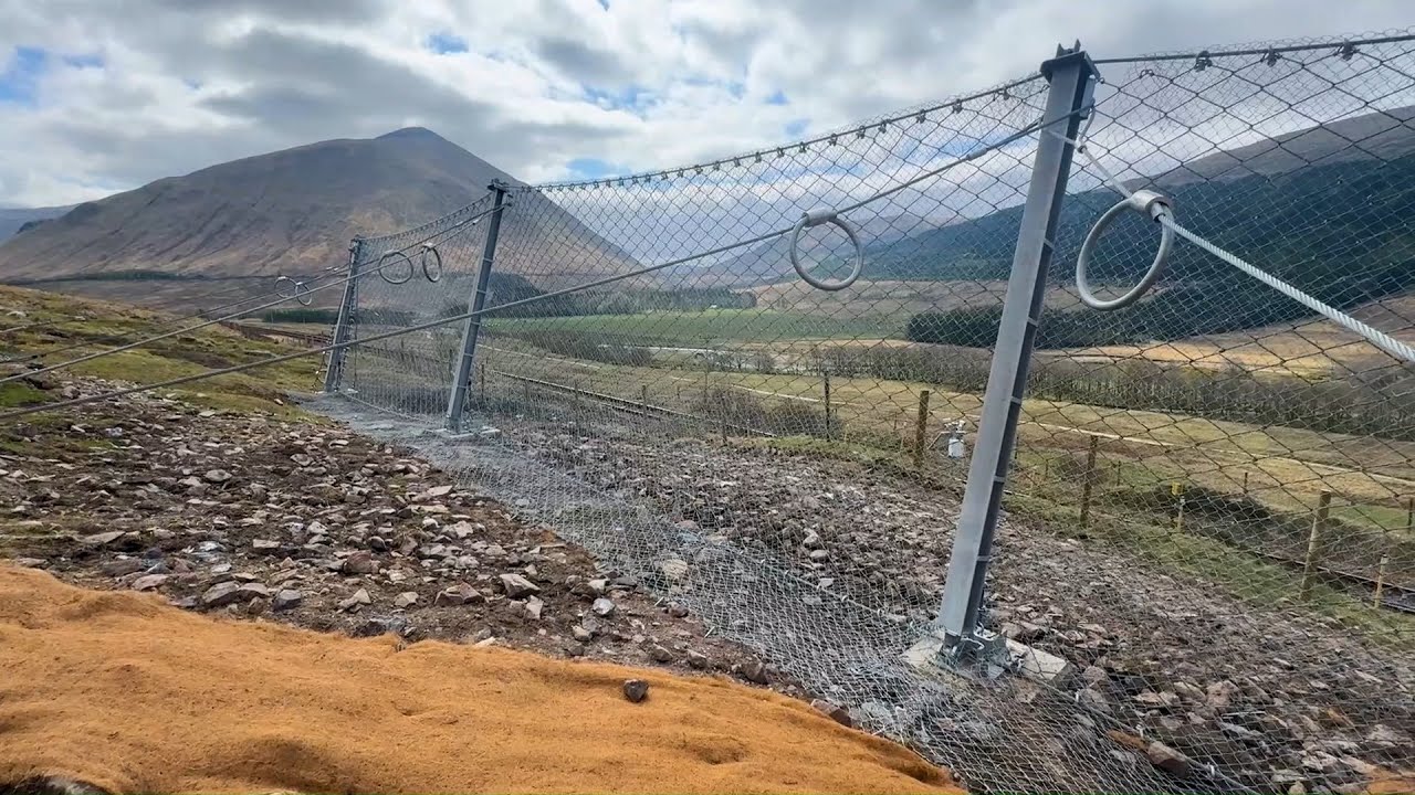 Scotland's Railway- Bridge of Orchy Landslide Barrier