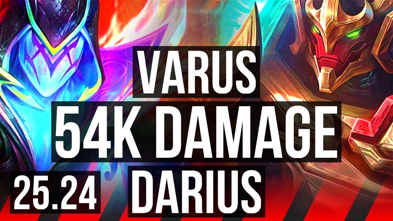 VARUS vs DARIUS (TOP) | 54K damage | EUW Diamond | 25.24