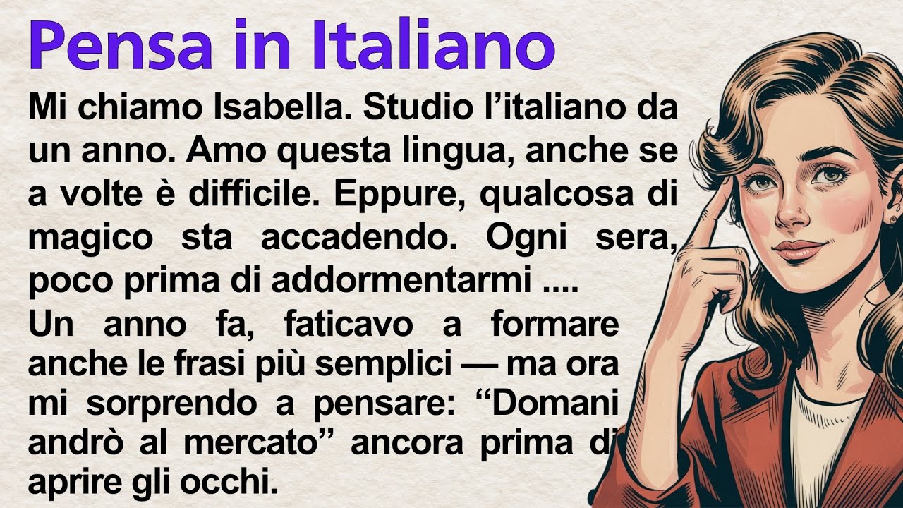 Think in Italian | Learn Italian with Simple Story (A2) | Easy Italian Listening for Beginners