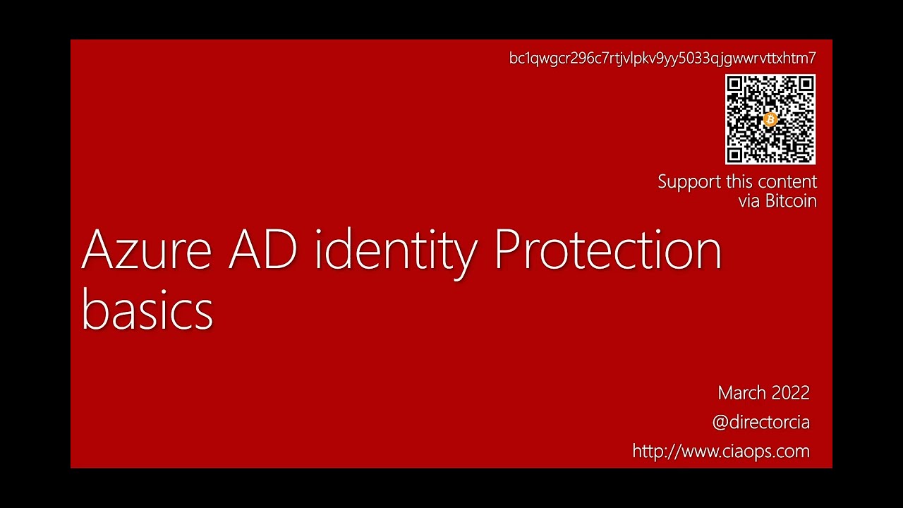Azure AD Identity Protection basics