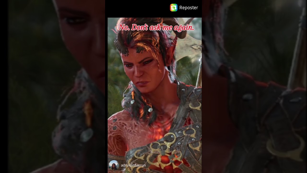 🪱🧠 When you offer the astral touched tadpole to Karlach - Baldur's Gate 3