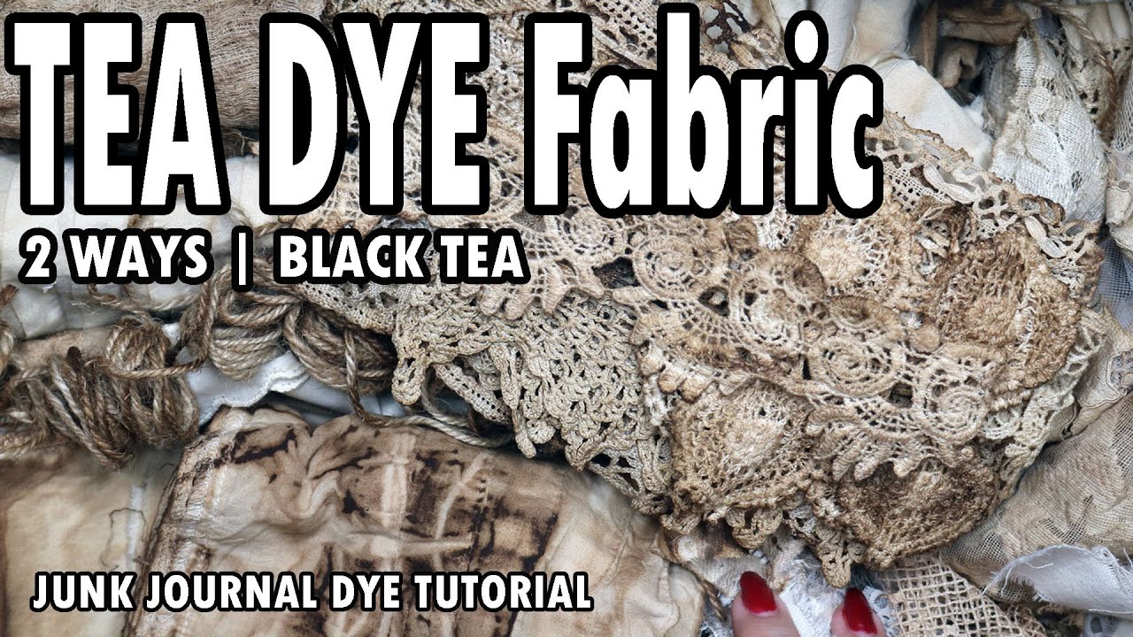 My BLACK TEA DYE PROCESS | Lace/Fabrics/Paper | 2 Processes | Tutorial