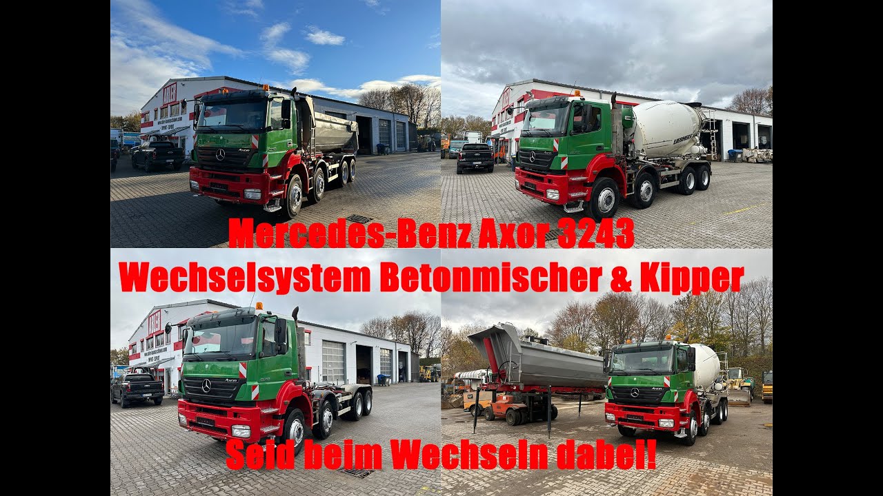 Kipper und Betonmischer in einem Fahrzeug? Wir zeigen euch ein Dautel Wechselsystem am Mercedes