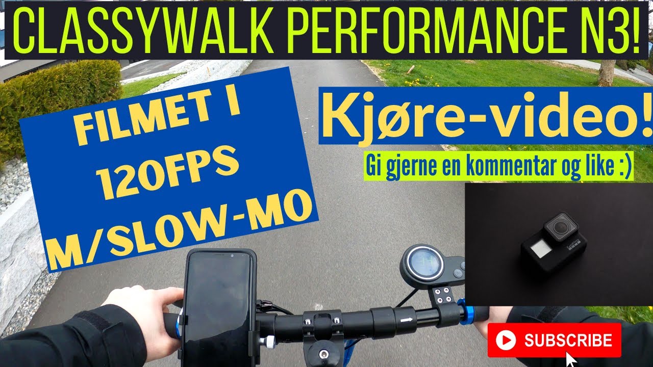 El Sparkesykkel Classywalk Performance N3 1300W i 120FPS SLOW-MO Med GOPRO HERO 8!