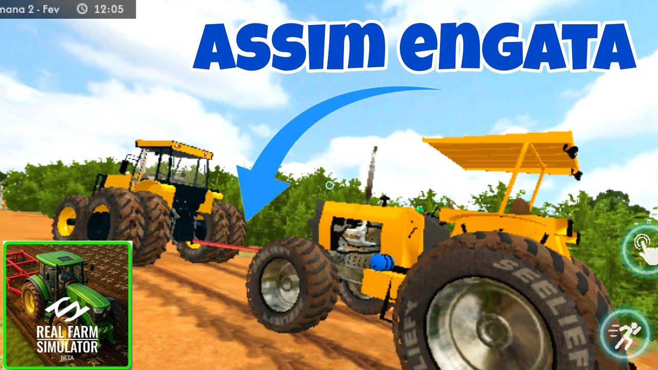 COMO ENGATAR O CABO DE AÇO NO OUTRO TRATOR  REAL FARM SIMULATOR ✅