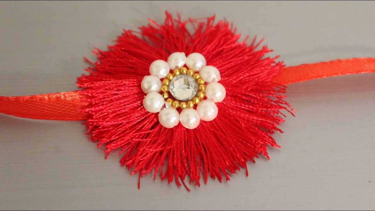 How to make simple Silk Thread Rakhi at Home-step by step