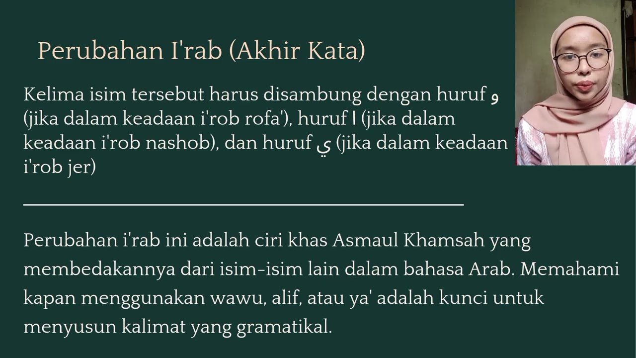 UPRAK bahasa arab (Asmaul Khomsah) XII MIPA