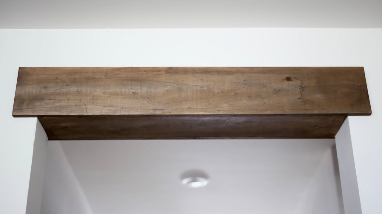 Make Faux Wood Beam - Transform Bare Passageway/Ceiling | Natural Rusted Iron Wood Stain