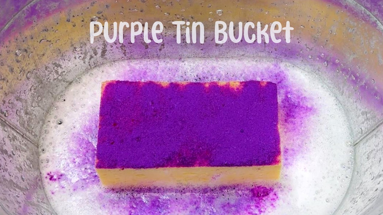 ASMR Sponge 1195.Purple Tin Bucket