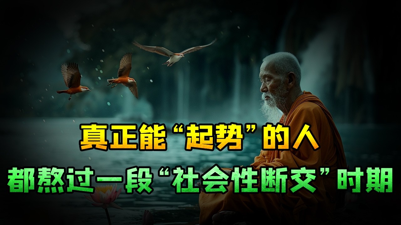 真正能“起势”的人，都熬过了一段“社会性断交”时期