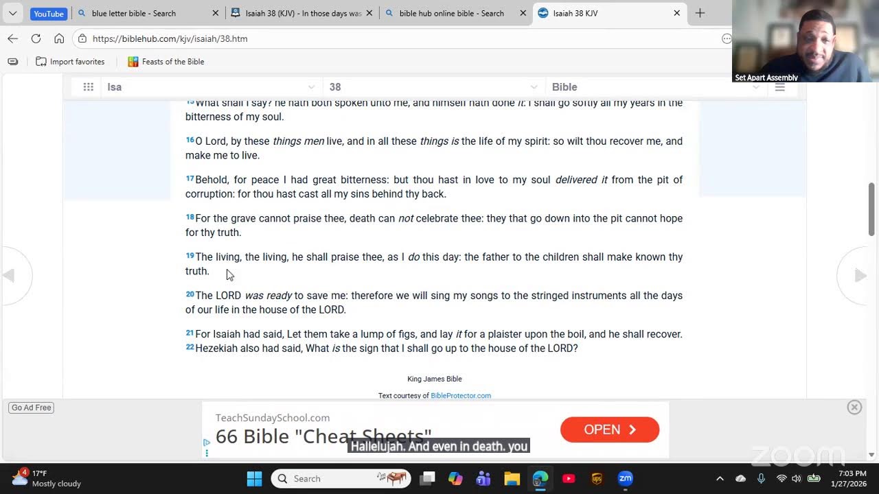 Hezakiah ask Isaiah to pray! Hezakiah told to get his house in order Isaiah chapters 37 and 38