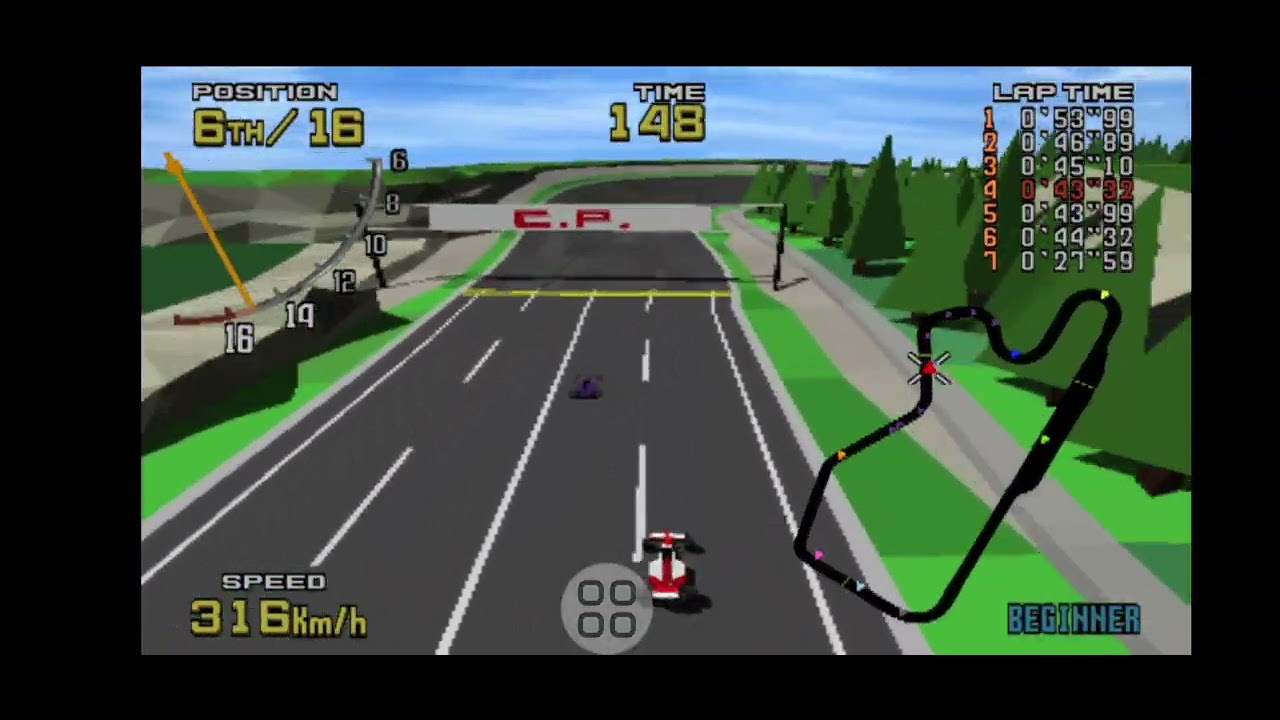 Virtua Racing PS2 Gameplay (AetherSX2) 