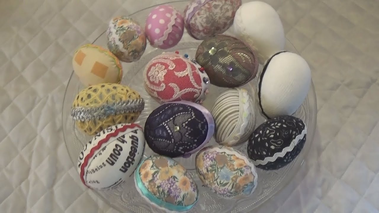How to dress foam eggs with fabric/Πως ντύνω αυγά φελιζόλ με ύφασμα