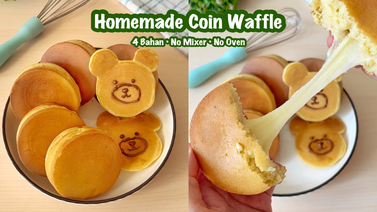 ✨4 Ingredients COIN WAFFLE✨