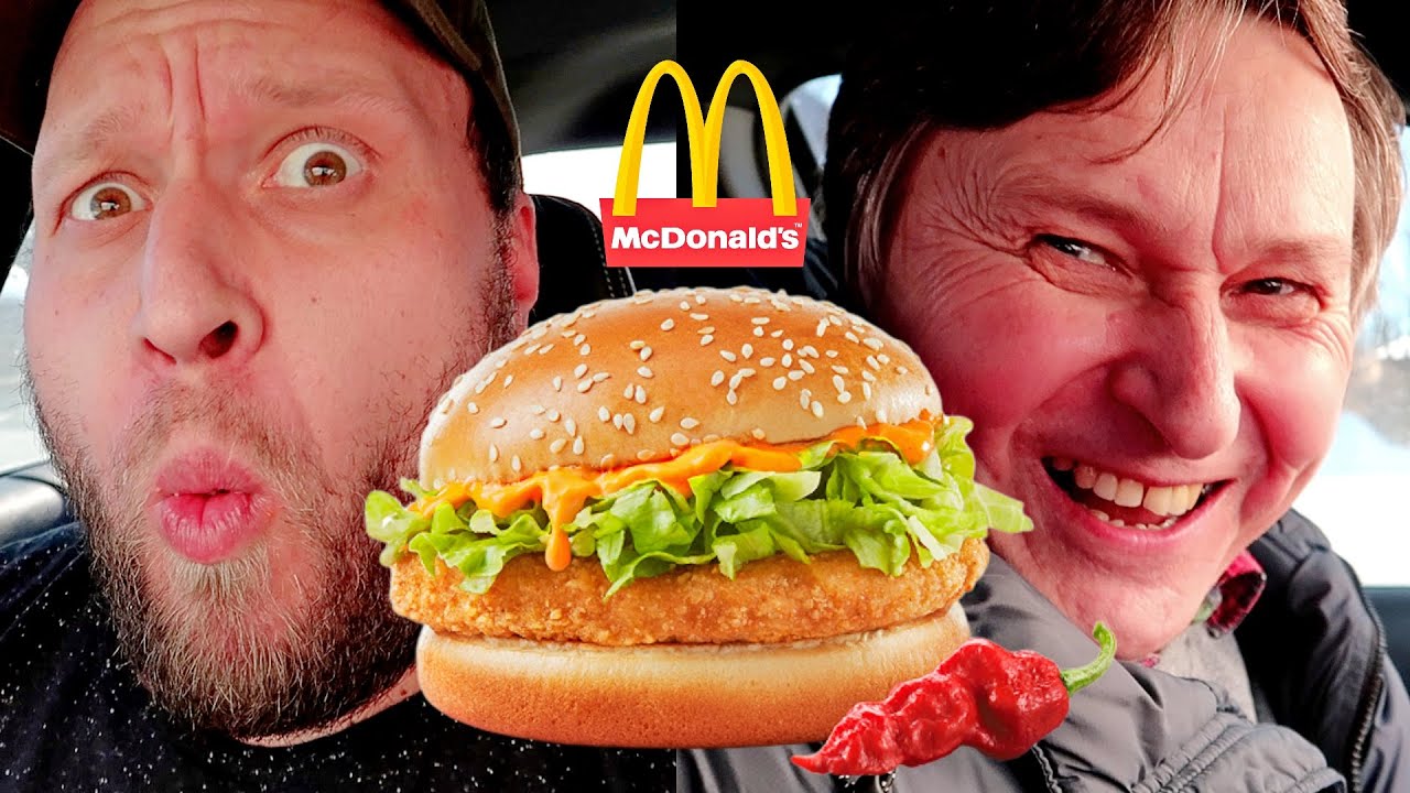 Trying McDonald's Spicy Ghost Pepper Chicken Sandwich with My Dad